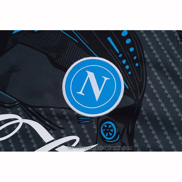 Chandal del Napoli Manga Corta 25/26 Negro - Pantalon Corto